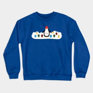 Christmas penguin and gifts Crewneck Sweatshirt